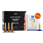 Set con MartiDerm Black Diamond Skin Complex Advanced de regalo, sérum facial, 2 ml x 10 ampollas + Platinum Night Renew, potenciador de noche, 2 ml x 5 ampollas