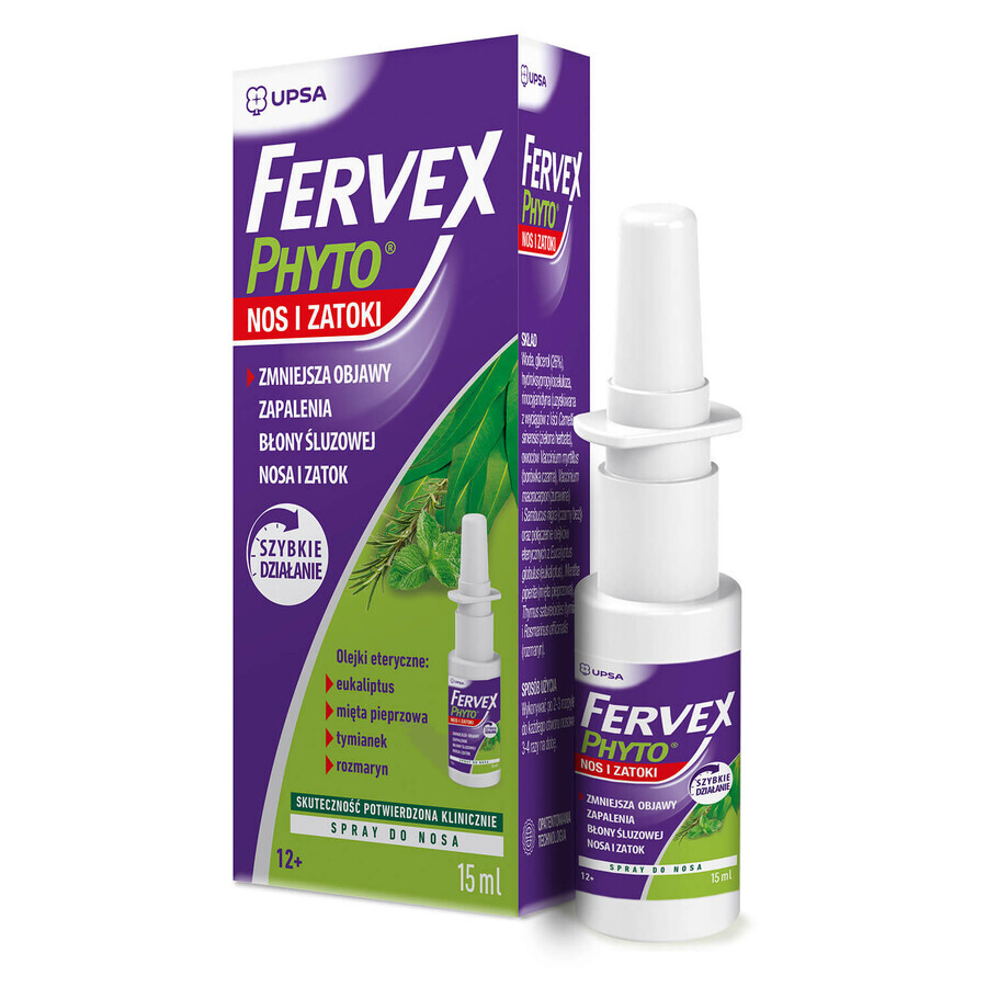 Fervex Phyto Nariz y Senos Paranasales, spray nasal, 15 ml