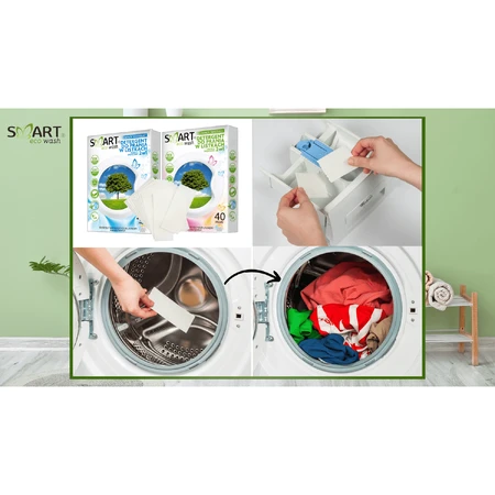 Smart Eco Wash, foi de spălare și înmuiere, prospețime, 40 buc