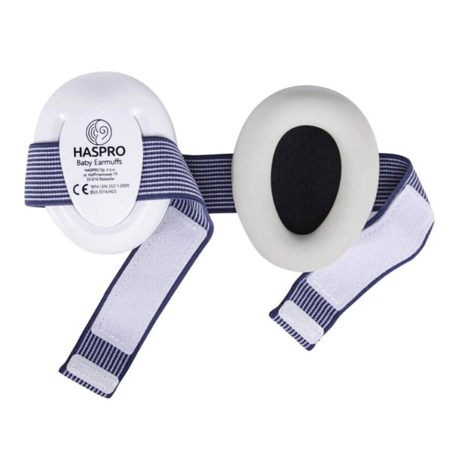 Haspro Baby Oorwarmers, beschermende oorwarmers voor baby's en kinderen, 0-3 jaar, blauw, 1 stuk