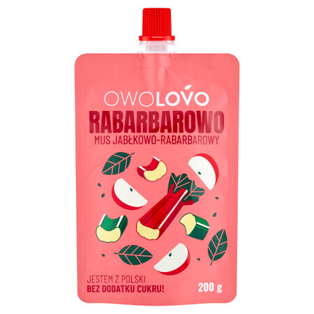 Mousse de ruibarbo y manzana Owolovo en tubo, 200 g