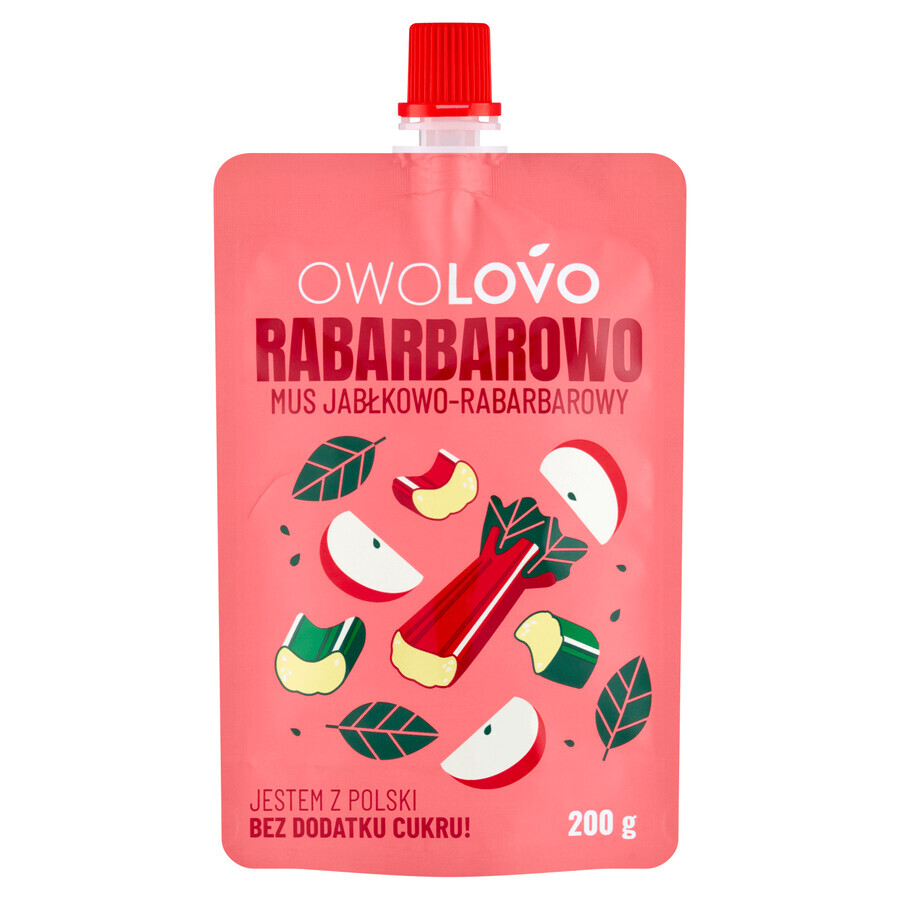 Mousse de ruibarbo y manzana Owolovo en tubo, 200 g