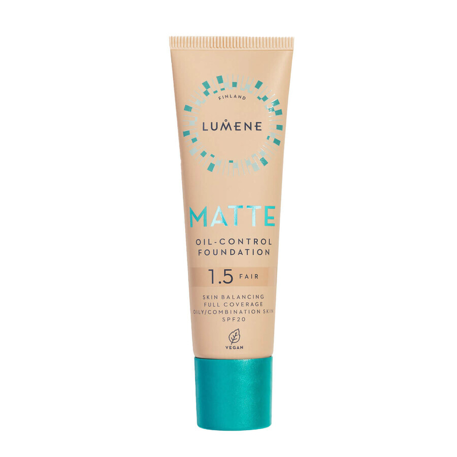 Lumene Matte, base matificante, n.º 1.5, Feria, 30 ml