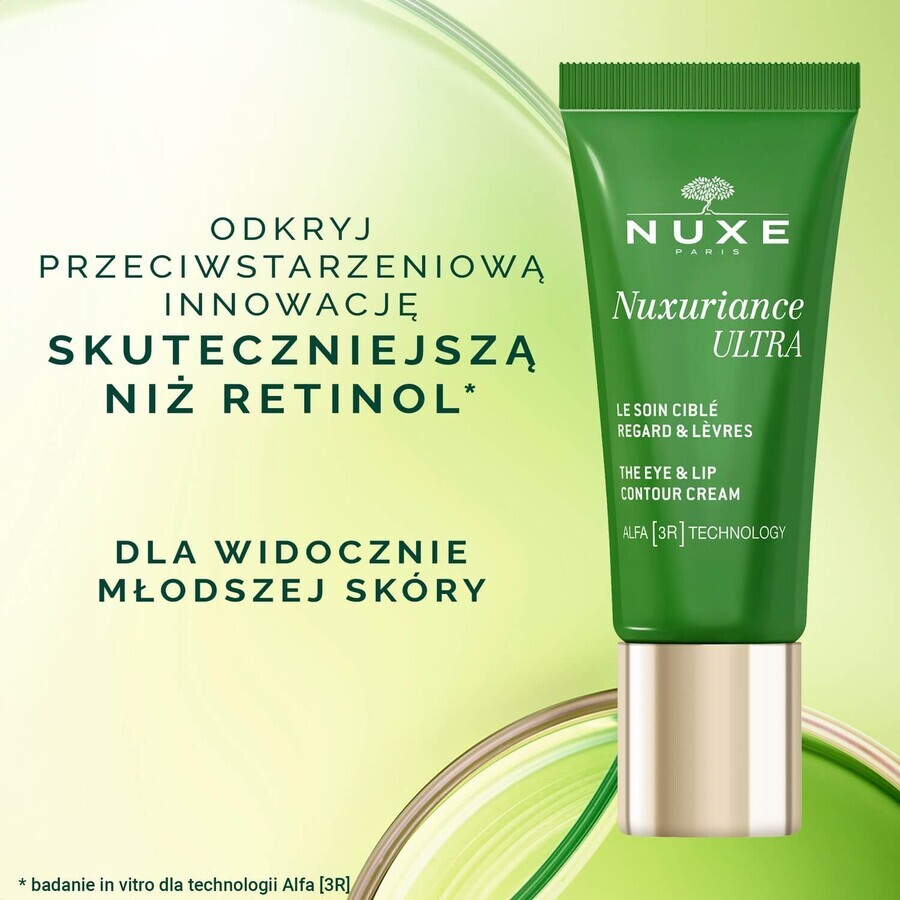 Nuxe Nuxuriance Ultra, crema antiedad para la zona de ojos y labios, 15 ml