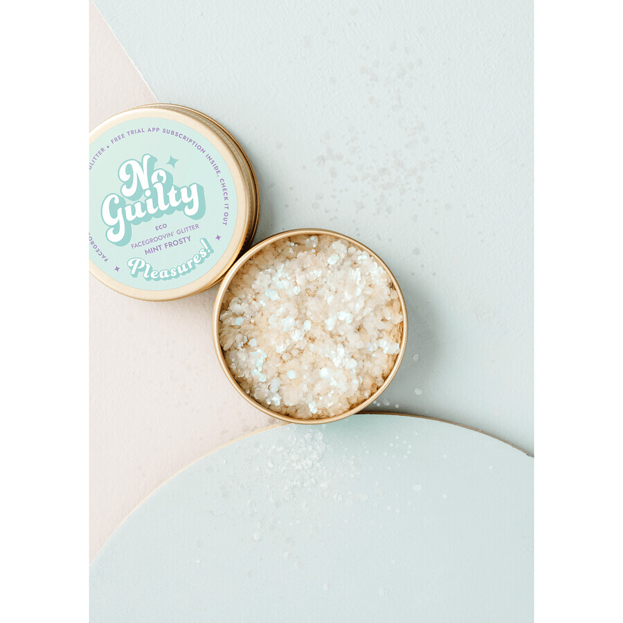 Ministry of Good Soap Facegroovin' Eco Glitter, biopurpurina para decoración corporal y facial, Mint Frosty, 10 g