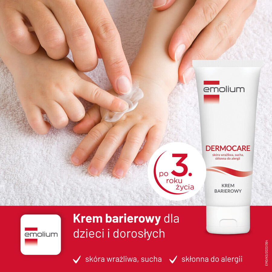 Emolium Dermocare Set, Barrierecreme, ab 3 Jahren, 2 x 40 ml + Badeemulsion, 50 ml gratis