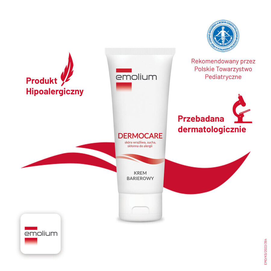 Emolium Dermocare Set, Barrierecreme, ab 3 Jahren, 2 x 40 ml + Badeemulsion, 50 ml gratis