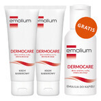 Emolium Dermocare Set, Barrierecreme, ab 3 Jahren, 2 x 40 ml + Badeemulsion, 50 ml gratis