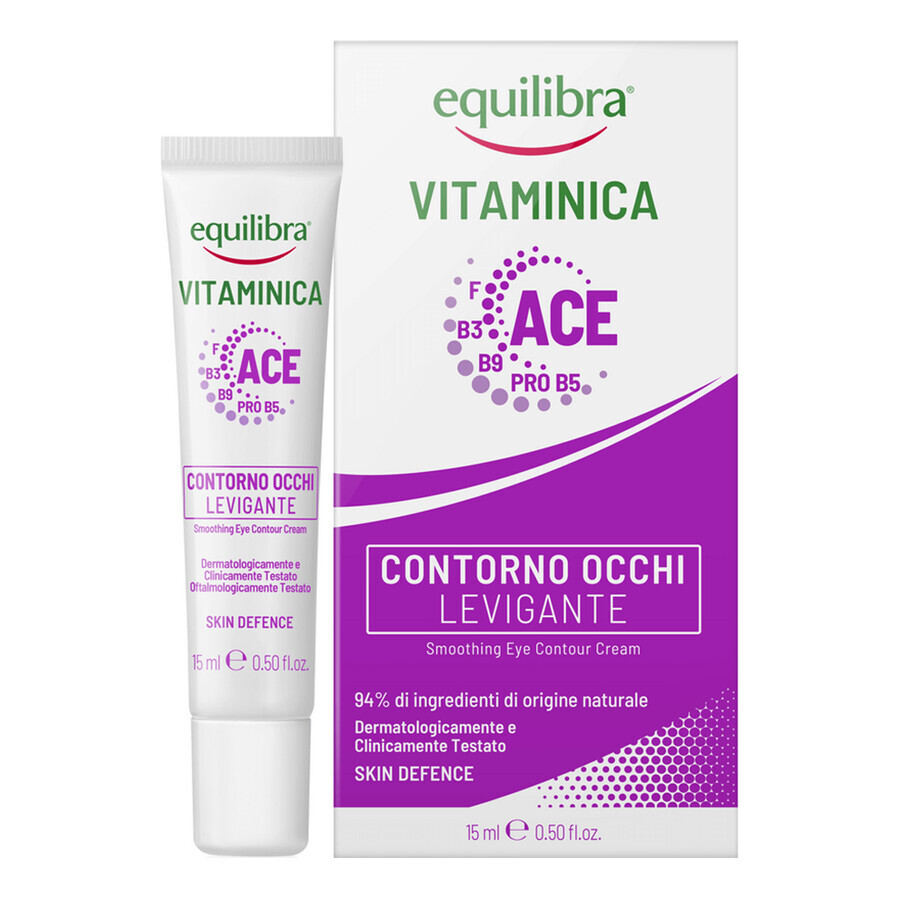 Equilibra Vitaminica, crema suavizante para ojos, 15 ml