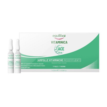 Equilibra Vitaminica Ace, ampollas de vitaminas reparadoras, 2,5 ml x 7 ampollas