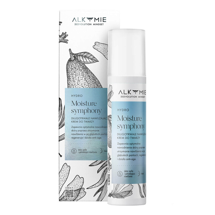 Alkmie Hydro Moisture Symphony, crema facial hidratante de larga duración, 50 ml