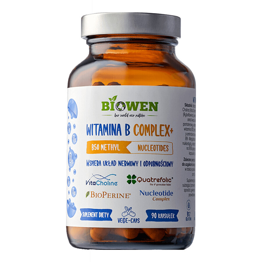 Biowen Vitamina B Complex+, 90 cápsulas