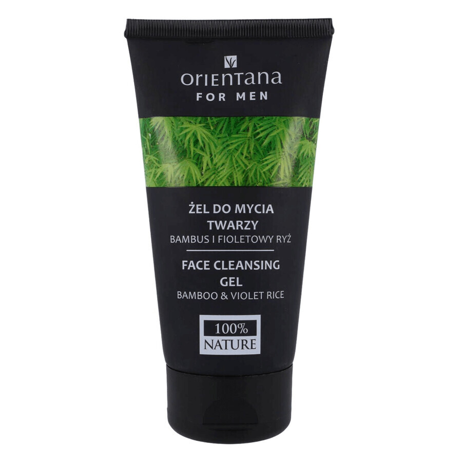 Orientana For Men, gel limpiador facial, bambú y arroz morado, 150 ml