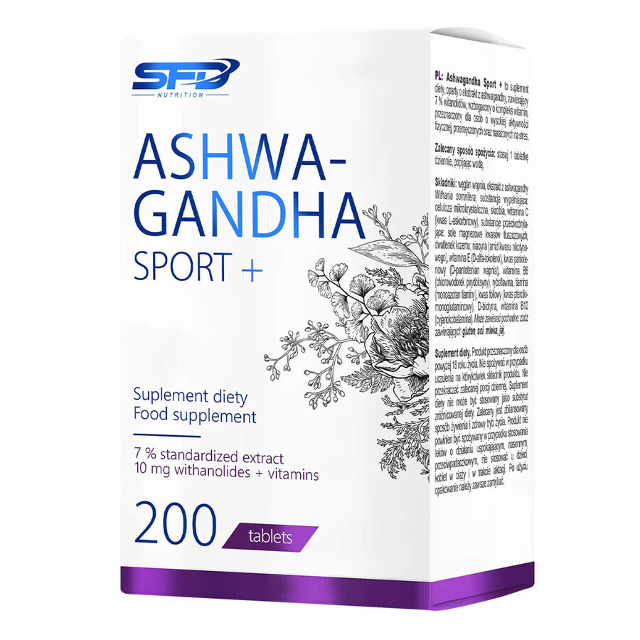 SFD Ashwagandha Sport+, 200 comprimidos