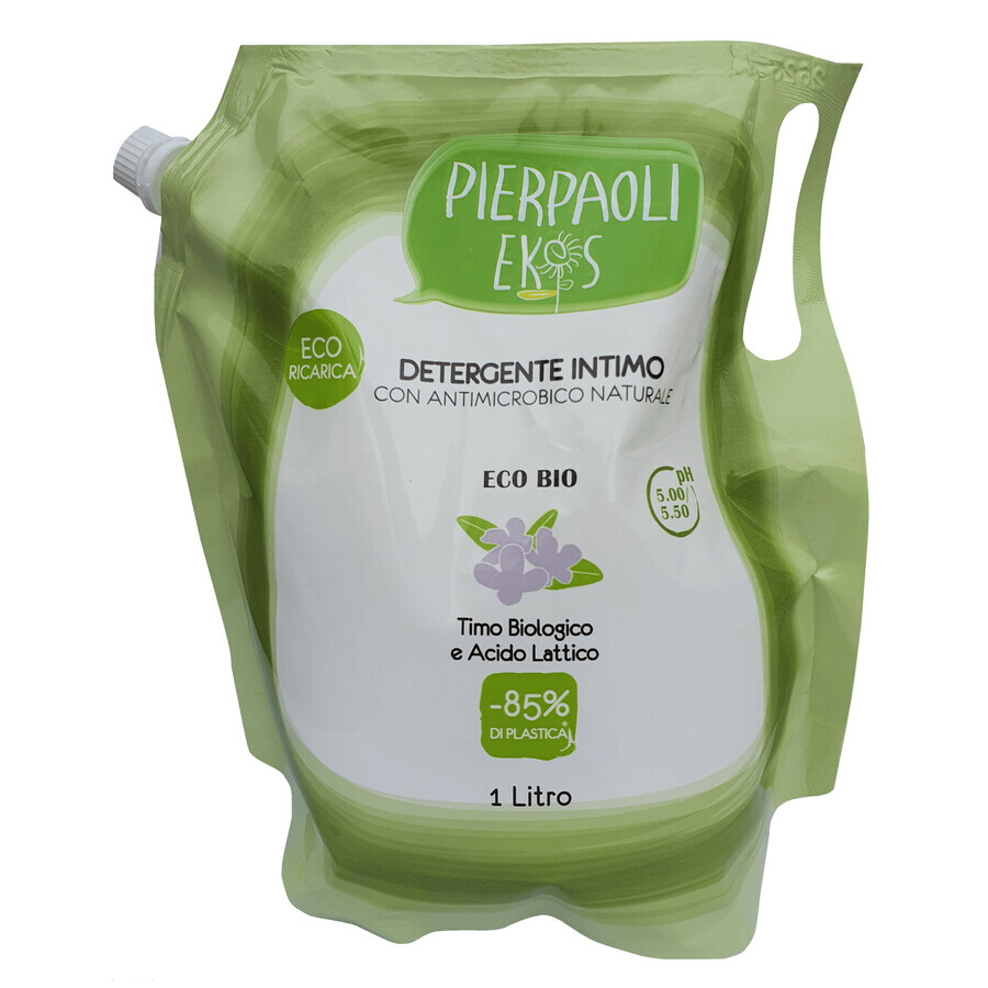 Pierpaoli Ekos Personal Care, líquido higiene íntima, tomillo, recambio, 1 l