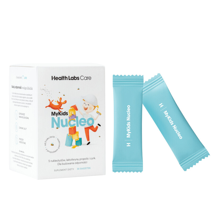 Health Labs MyKids Nucleo, aromă de zmeură, 30 pliculețe