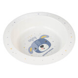 Canpol Babies Baby Plastic Bowl Cute Animals Blue Dog From 4 Months 270ml