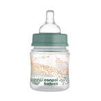 Canpol Babies EasyStart, anti-colic, wide mouth bottle, Mountains, green, 35/242, from birth, 120 ml