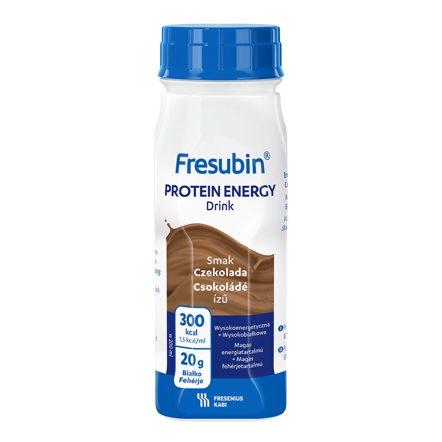 Fresubin Protein Energy Băutură energizantă cu aromă de ciocolată, 4 x 200 ml, Fresenius Kabi