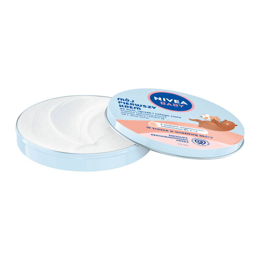 Nivea Baby Mi primera crema, para rostro, manos y todo el cuerpo, desde el 1er día de vida, 75 ml