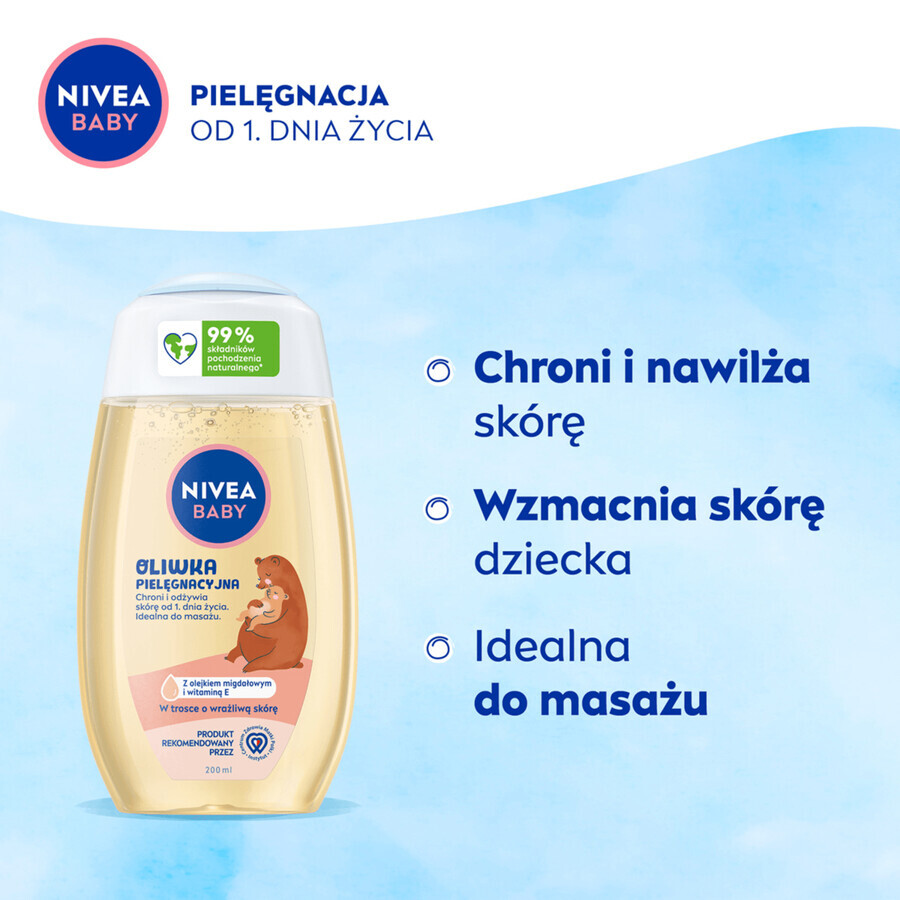 Nivea Baby, aceite de cuidado, desde 1 día de vida, 200 ml