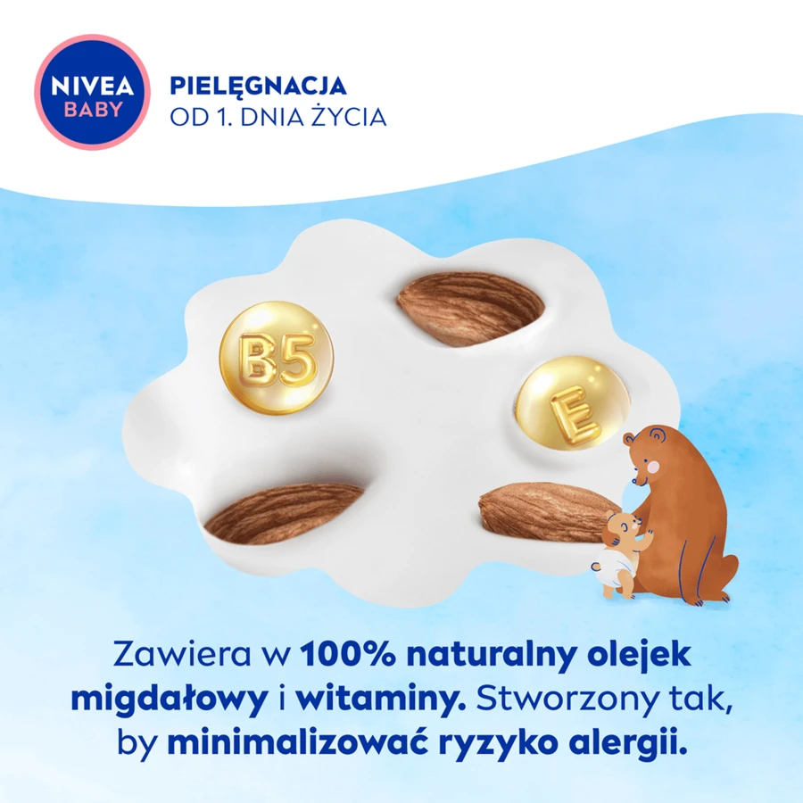 Nivea Baby, cremă calmantă împotriva eritemului fesier, din prima zi de viață, 100 ml