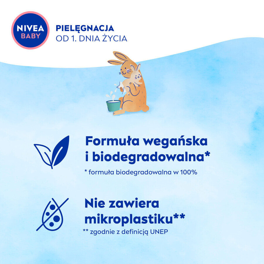 Nivea Baby 99% Acqua Pura, salviette umidificate biodegradabili, 3 x 57 pezzi