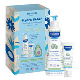 Mustela Hydra Bebe set à l'avocat bio, dès le premier jour, lait corporel, 300 ml + crème visage, 40 ml