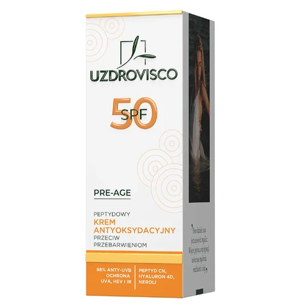 Uzdrovisco Pre-Age, crema antioxidante contra la decoloración, SPF 50, 50 ml