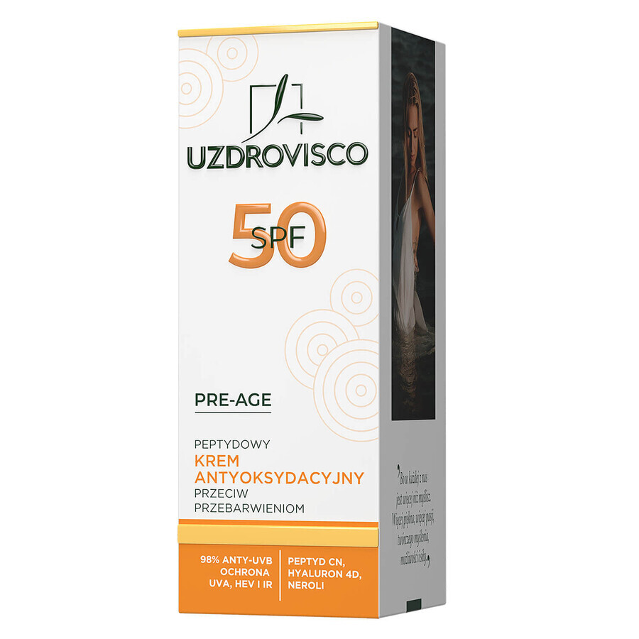 Uzdrovisco Pre-Age, antioxidant cream against hyperpigmentation, SPF 50, 50 ml