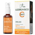 Uzdrovisco Pre-Age, suero normalizador con vitamina C 15%, 30 ml