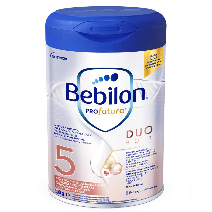 Bebilon Profutura DuoBiotik 5, fórmula nutricional a base de leche, para preescolares, 800 g