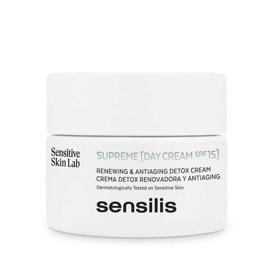 Sensilis Supreme Renewing&amp;Detox Set, Tagescreme, SPF15, 50 ml + Augencreme, 25 ml