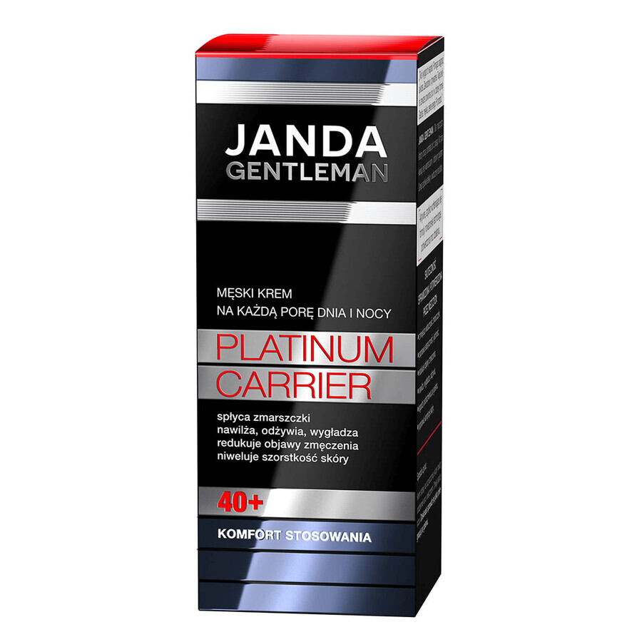 Janda Gentleman Platinum Carrier 40+, gezichtscrème voor mannen, 50 ml