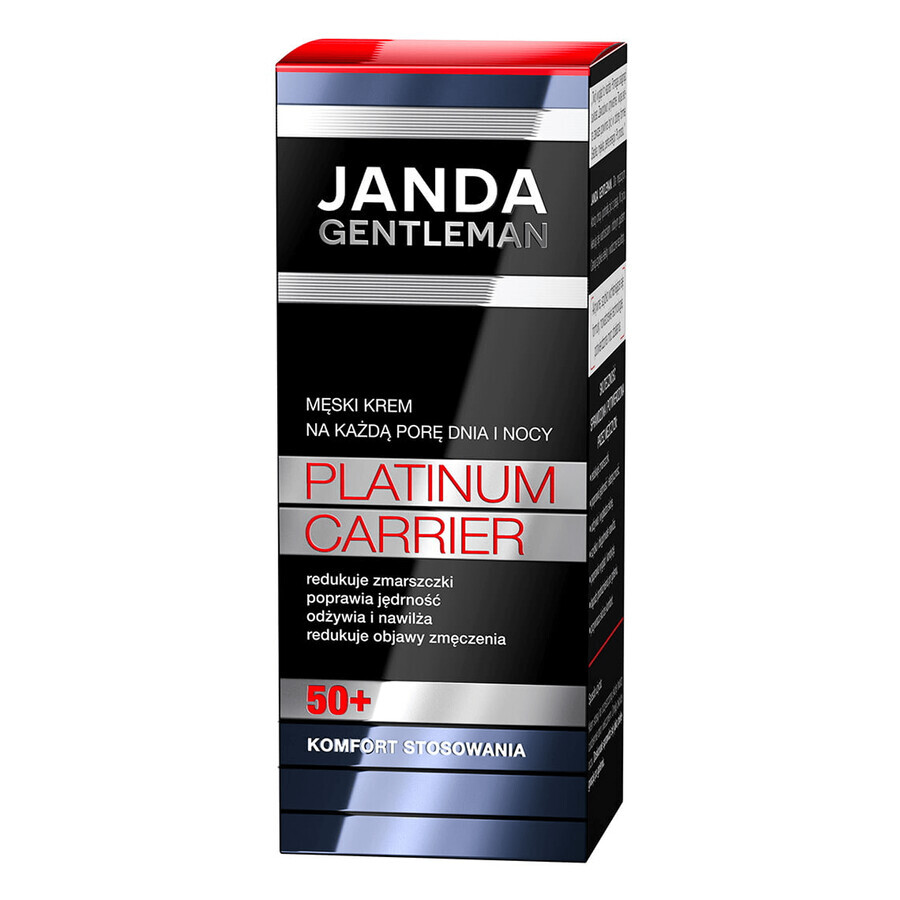 Janda Gentleman Platinum Carrier 50+, gezichtscrème voor mannen, 50 ml