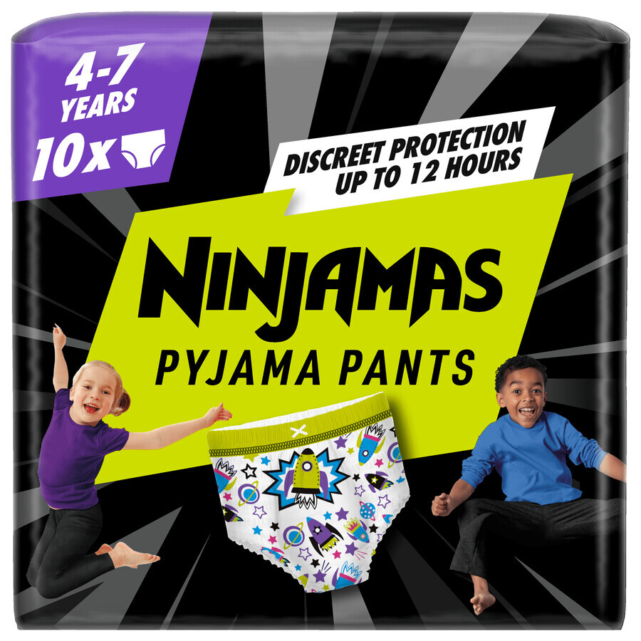 Pampers Ninjamas Pajama pants, diapers for boys, 4-7 years, 17-30 kg, 10 pcs