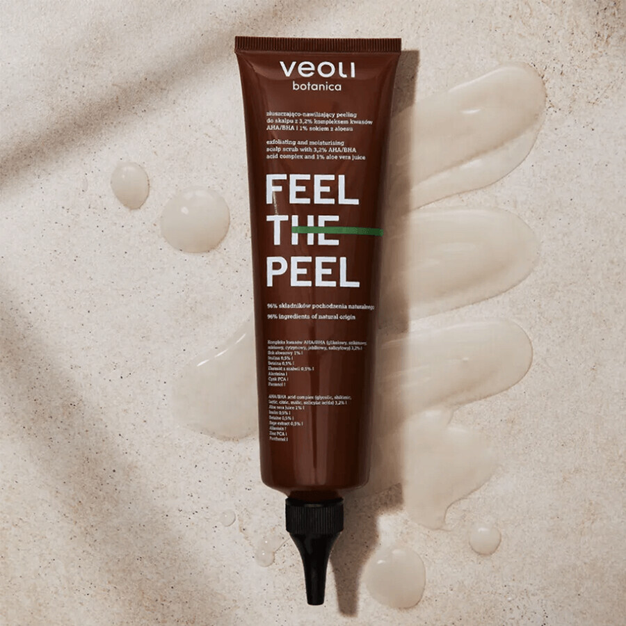 Veoli Botanica Feel The Peel, exfoliante e hidratante para el cuero cabelludo, 150 ml