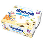 Humana Milk Minis Postre de leche, pudín de vainilla, después de 10 meses, 4 x 100 g