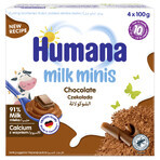 Humana Milk Minis Postre con leche, pudín de chocolate, a partir de 10 meses, 4 x 100 g