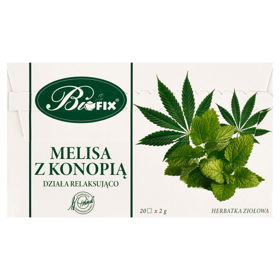 Bi Fix Melissa with hemp, herbal tea, 2 gx 20 sachets