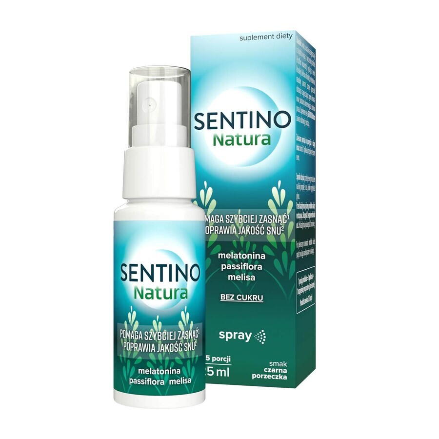 Sentino Natura, spray, sabor a grosella negra, 25 ml