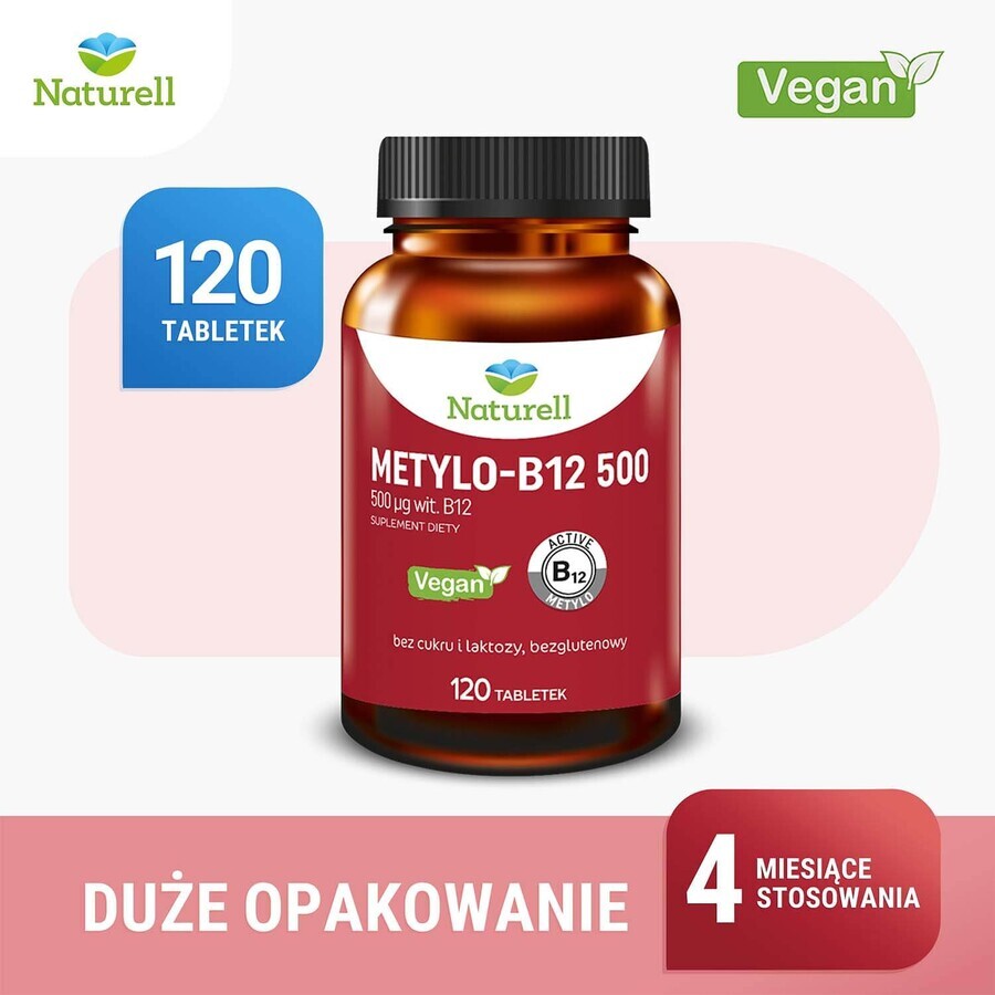 Naturell Metil-B12 500, 120 comprimidos