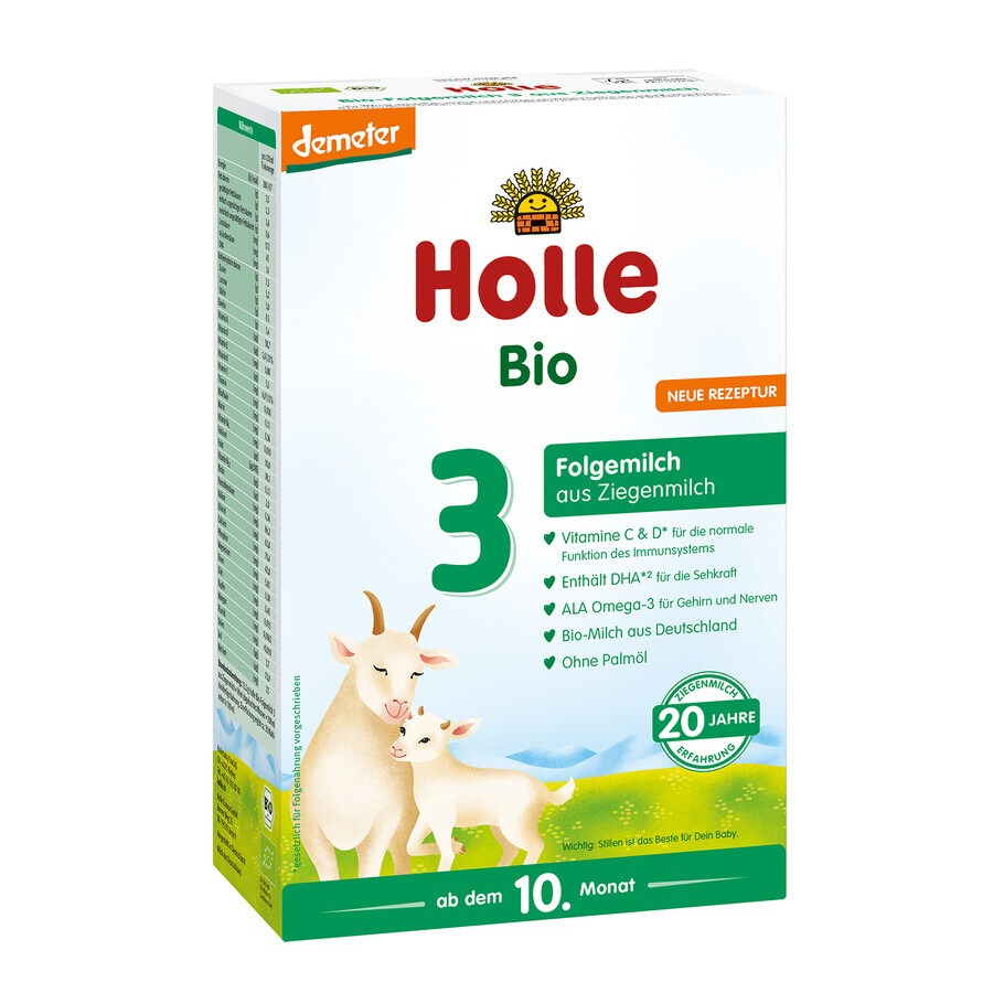 Holle Bio 3, à base de lait de chèvre, à partir de 10 mois, 400 g