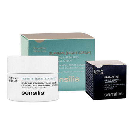 Sensilis Supreme, Repairing and Rejuvenating Night Gel-Cream, 50ml + Upgrade AR, Firming and Soothing Sorbet-Cream, 5ml Free