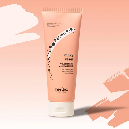 Resibo Milky Reset 2 în 1, gel cremos de curățare și demachiere, 100 ml
