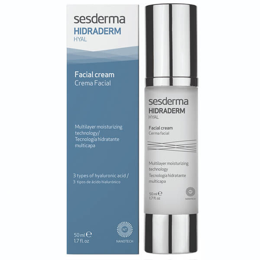 Set Sesderma Repaskin, Silk Touch, protecție solară facială, SPF 50, 50 ml + Hidraderm Hyal, cremă facială, 50 ml