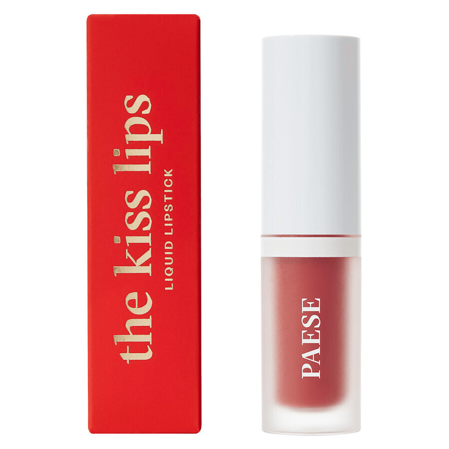 Paese The Kiss Lips, barra de labios líquida, 02 Nude Coral, 3,4 ml