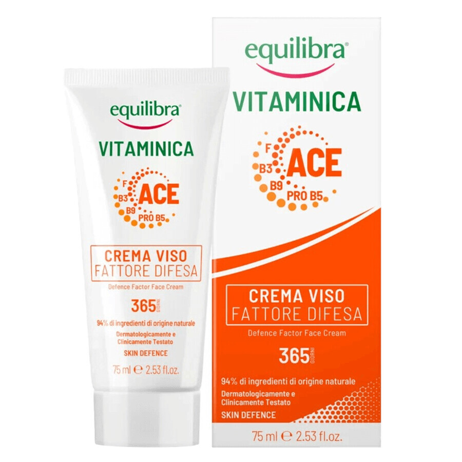 Equilibra Vitaminica set, beschermende gezichtscrème, 75 ml + Camomila, verhelderende kamille shampoo, 300 ml