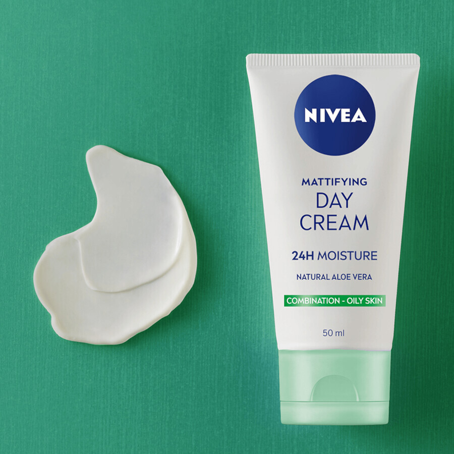 Nivea 24h Hydration, crème de jour matifiante, peaux grasses et mixtes, 50 ml