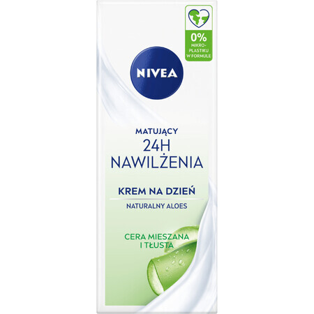 Nivea 24h Hydration, crème de jour matifiante, peaux grasses et mixtes, 50 ml